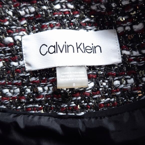 Calvin Klein Women’s Raffia Coat Old Money Office Siren Quiet Luxury Size L - Picture 10 of 12